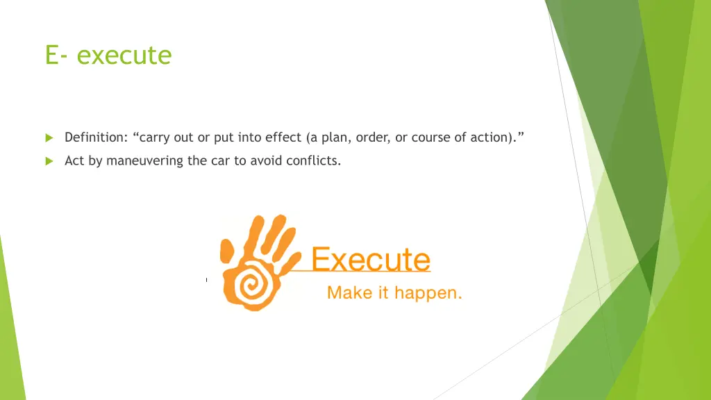 e execute