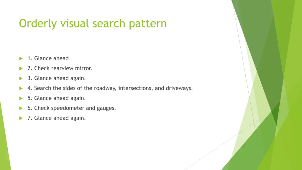 orderly visual search pattern 1