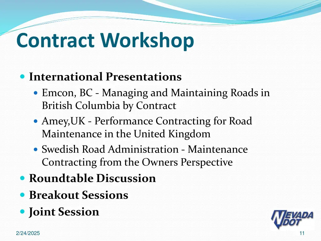 contract workshop