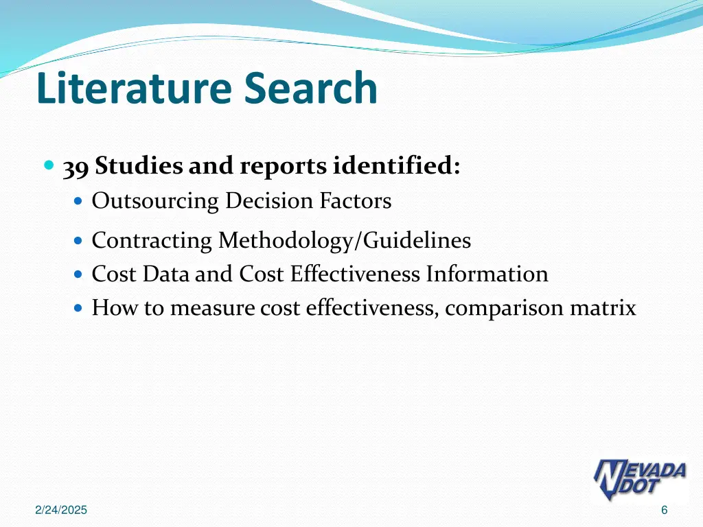 literature search