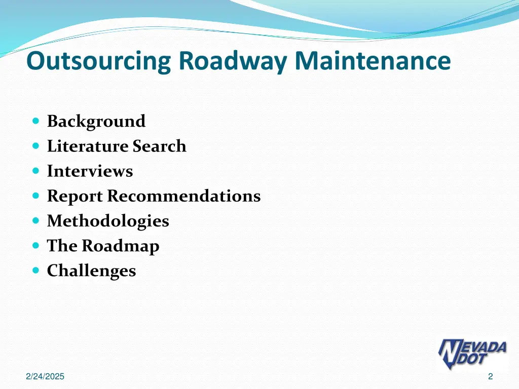 outsourcing roadway maintenance