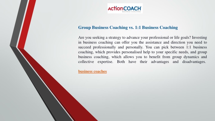 group business coaching vs 1 1 business coaching