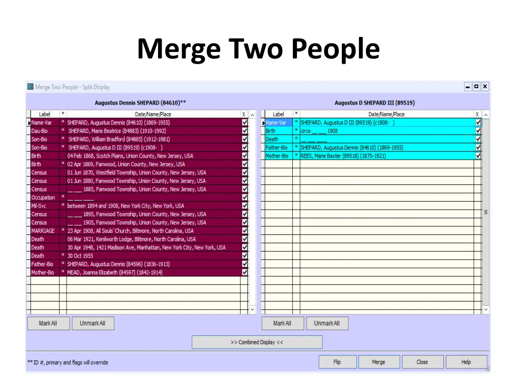 merge two people 1