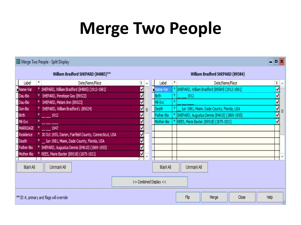 merge two people 5