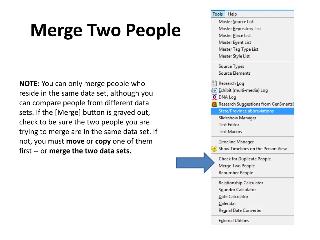 merge two people
