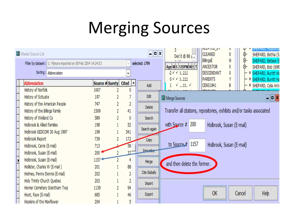 merging sources