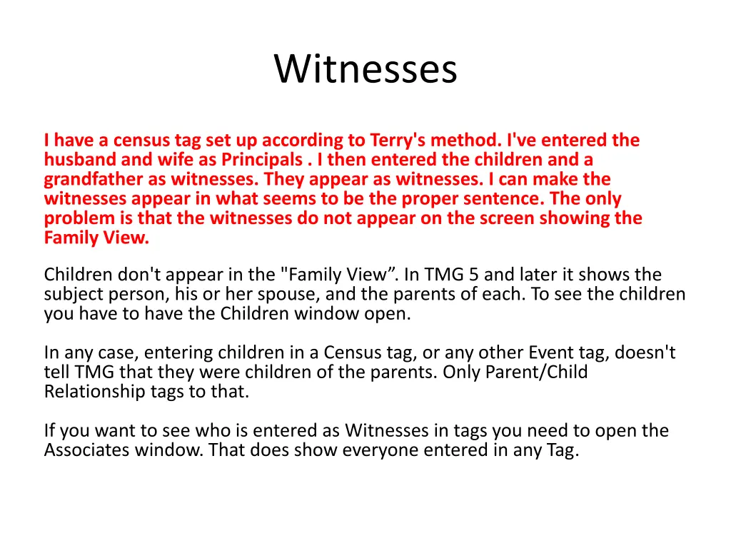 witnesses