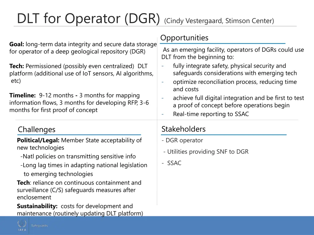 dlt for operator dgr cindy vestergaard stimson