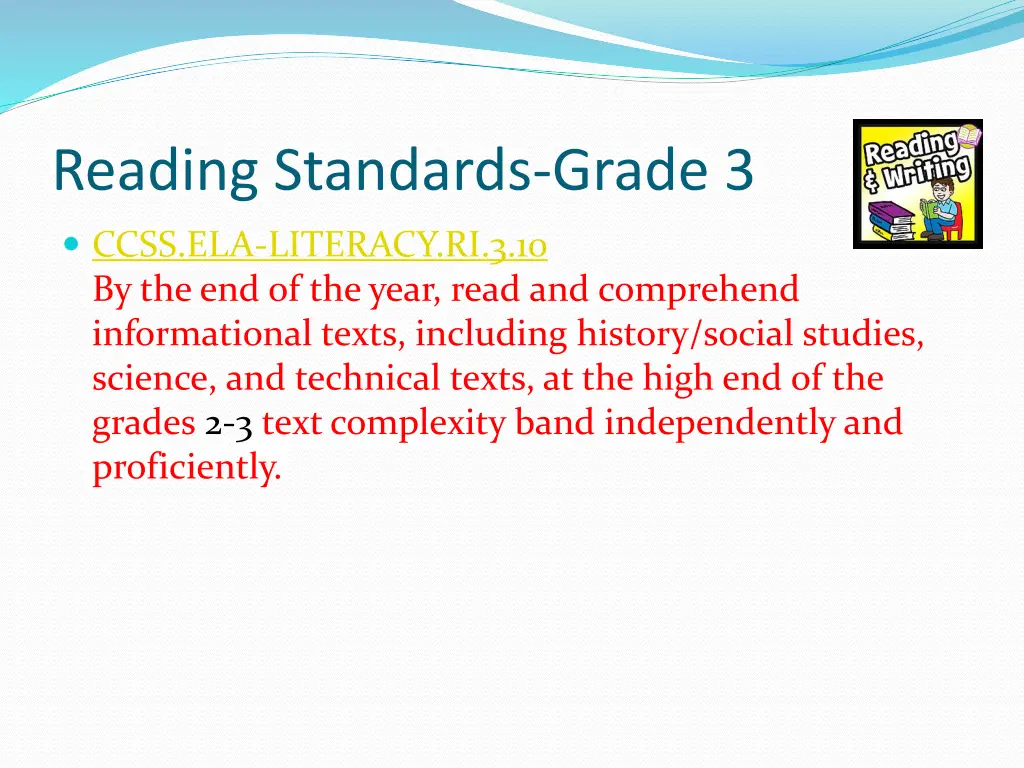 reading standards grade 3