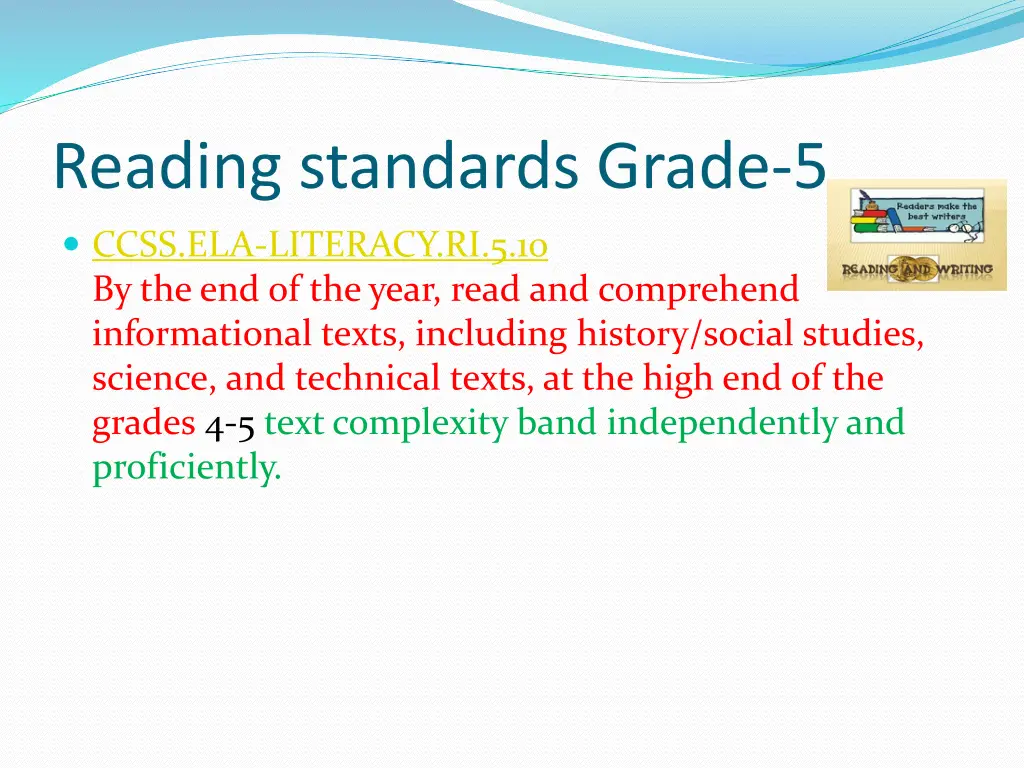 reading standards grade 5