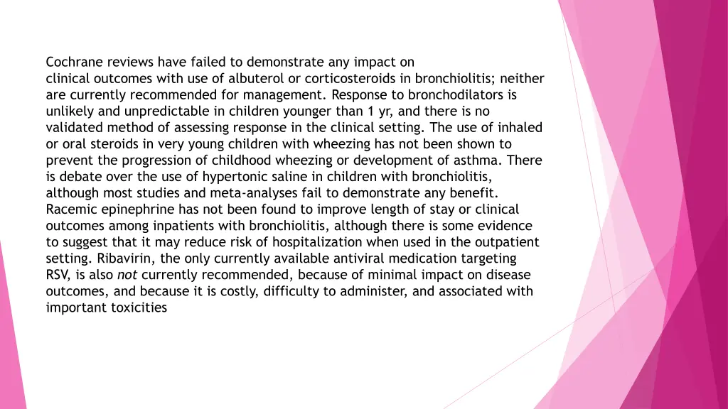 cochrane reviews have failed to demonstrate