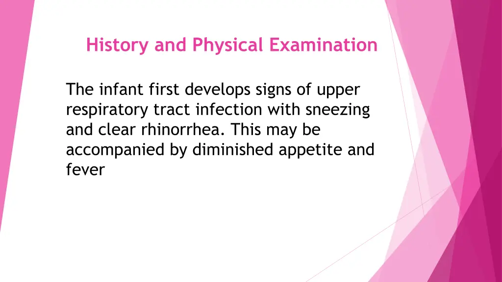 history and physical examination
