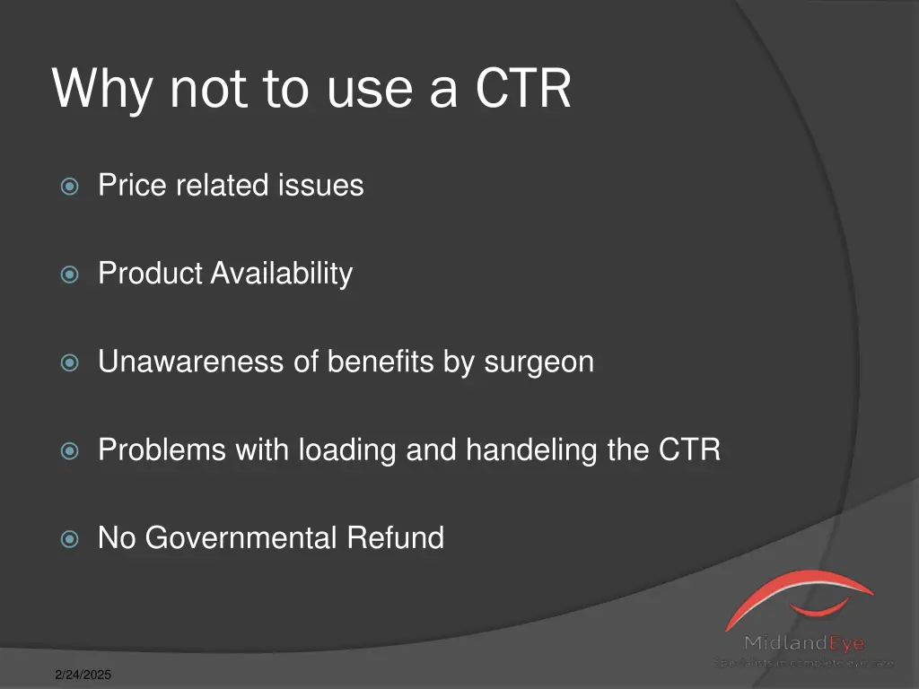 why not to use a ctr