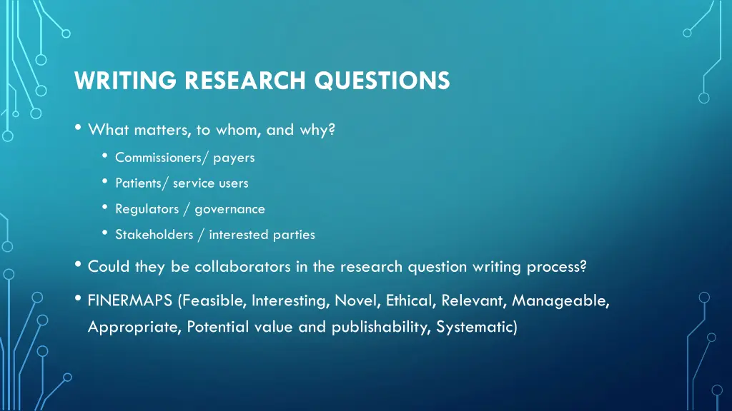 writing research questions