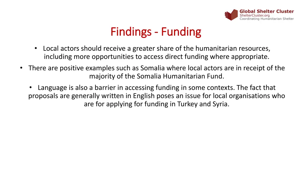 findings findings funding
