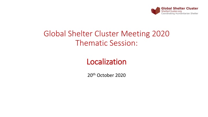 global shelter cluster meeting 2020 thematic