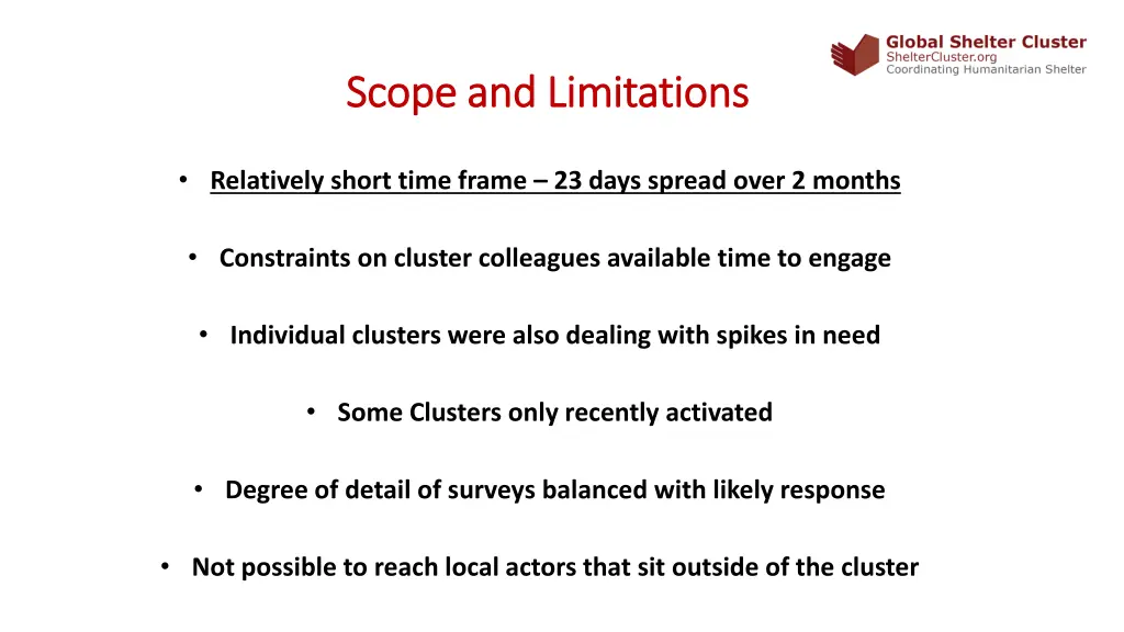 scope and limitations scope and limitations