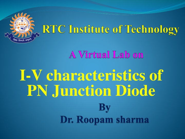 i v characteristics of pn junction diode
