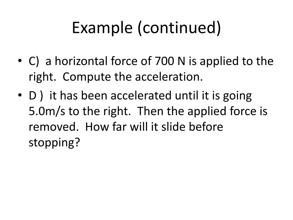 example continued