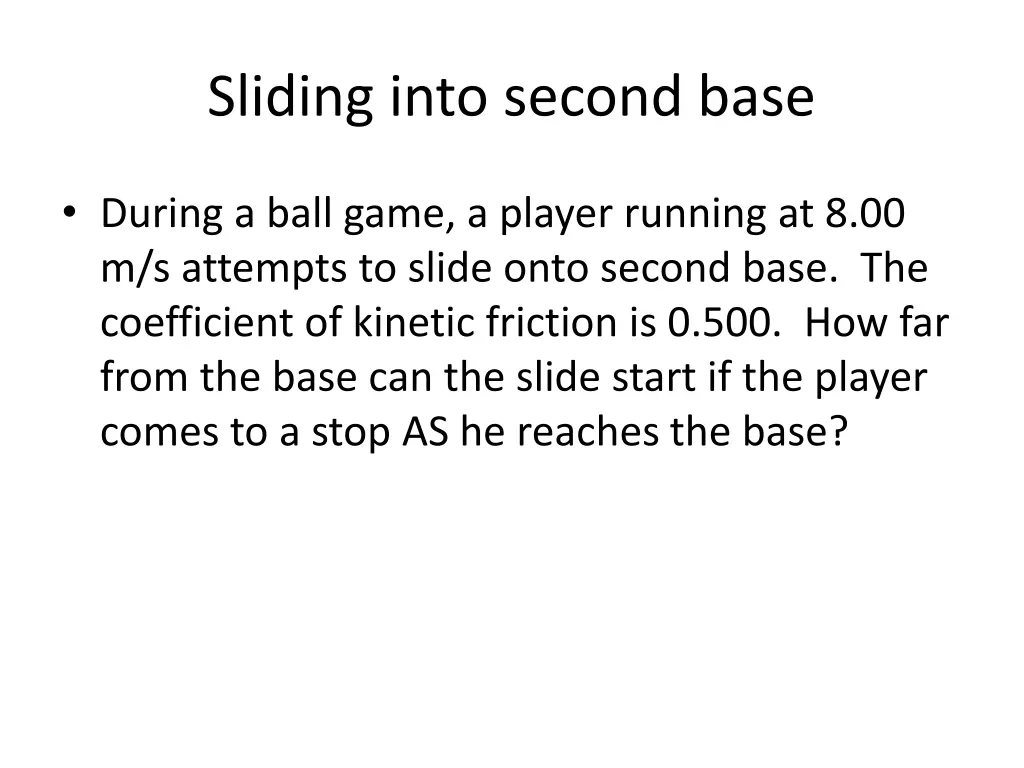 sliding into second base