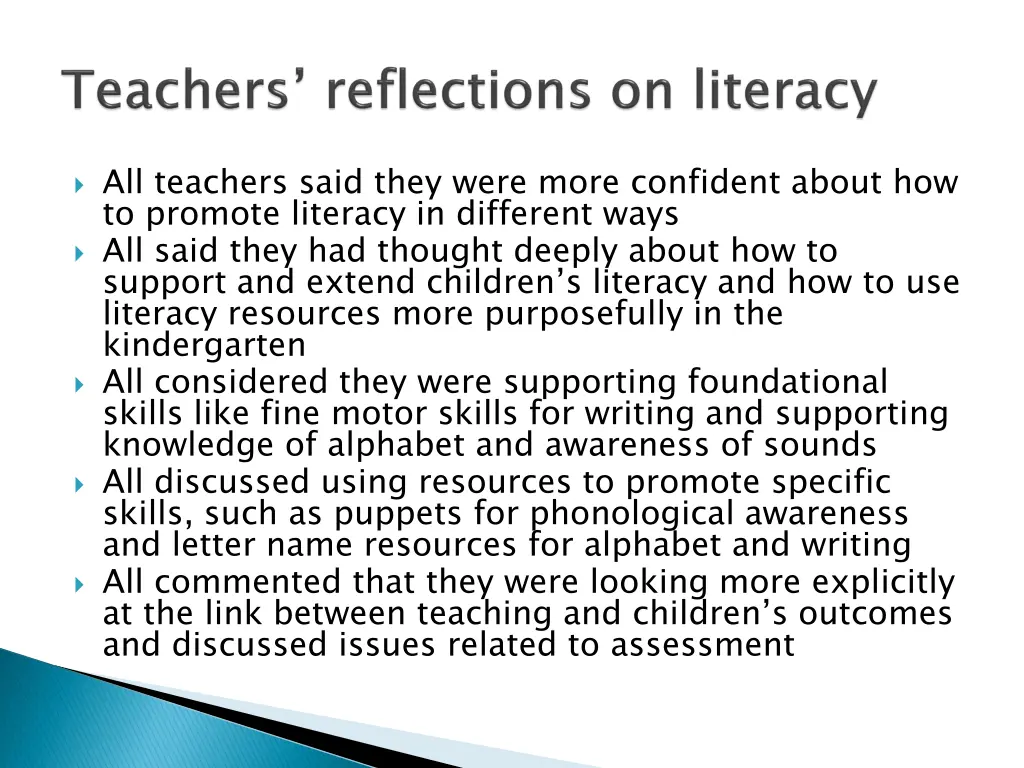 all teachers said they were more confident about