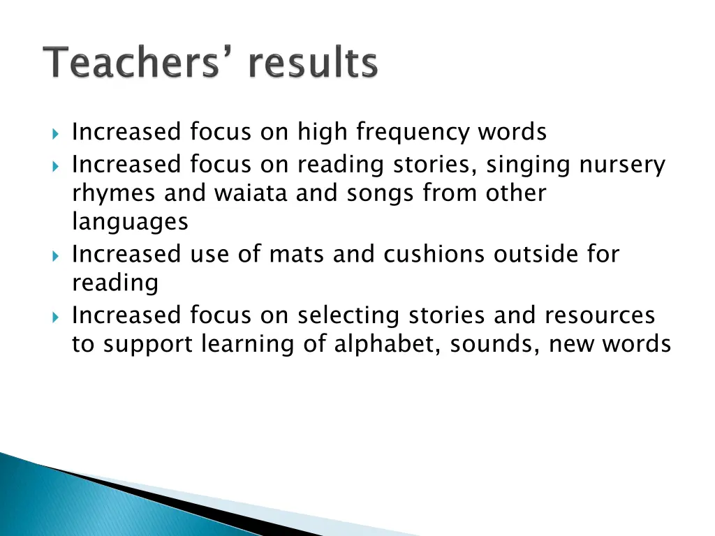 increased focus on high frequency words increased