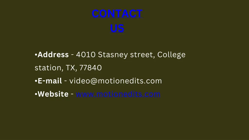 contact us