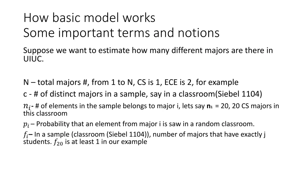how basic model works some important terms