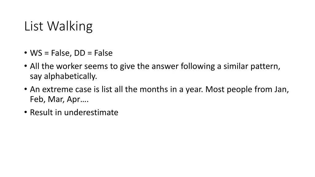 list walking