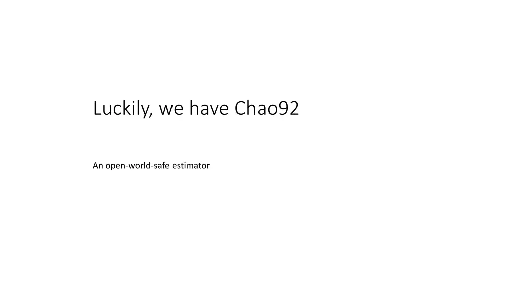 luckily we have chao92