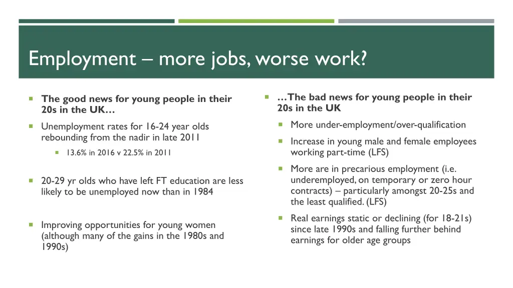 employment more jobs worse work