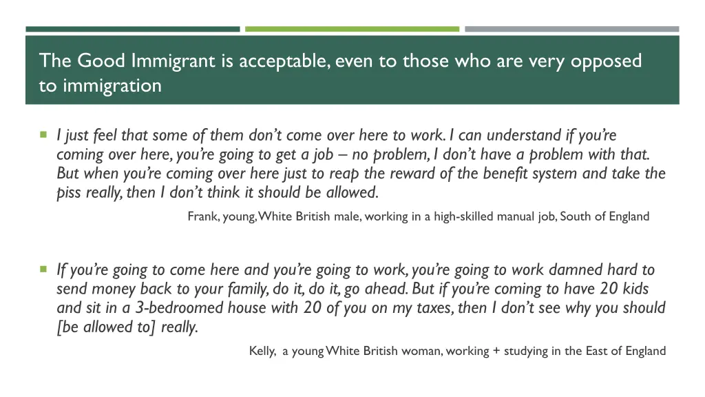 the good immigrant is acceptable even to those