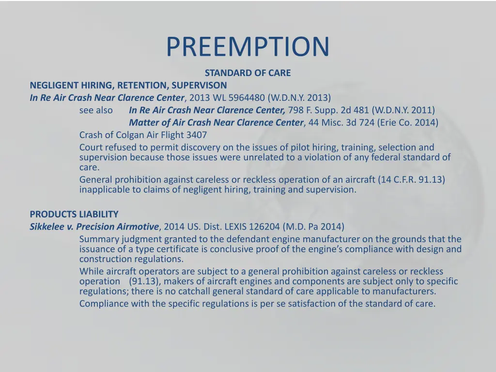 preemption standard of care