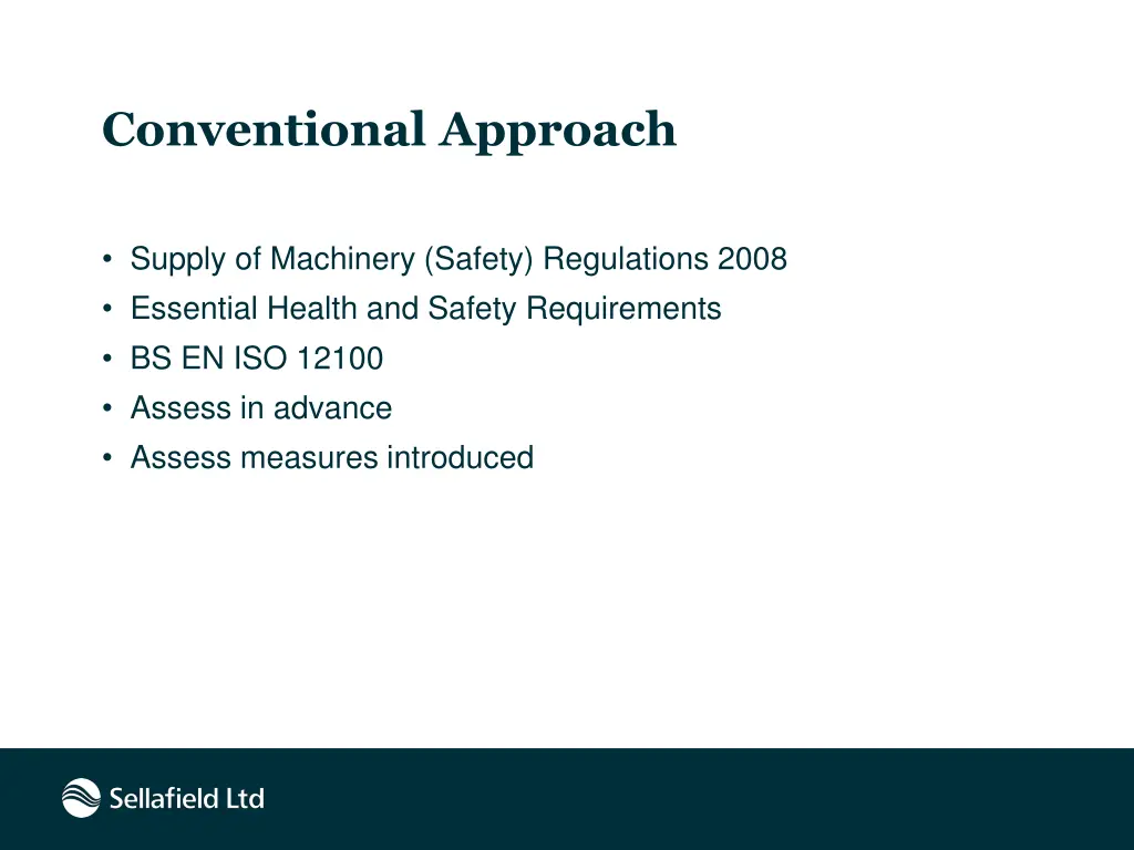 conventional approach