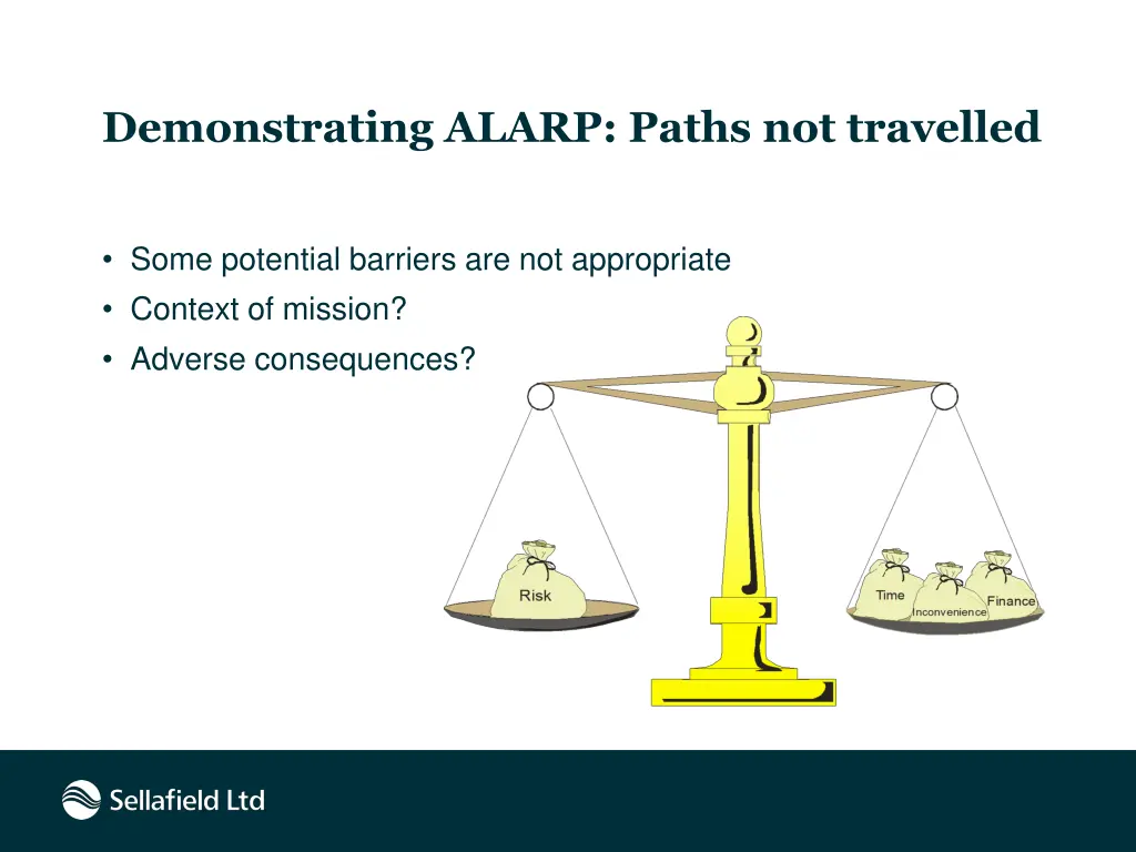 demonstrating alarp paths not travelled