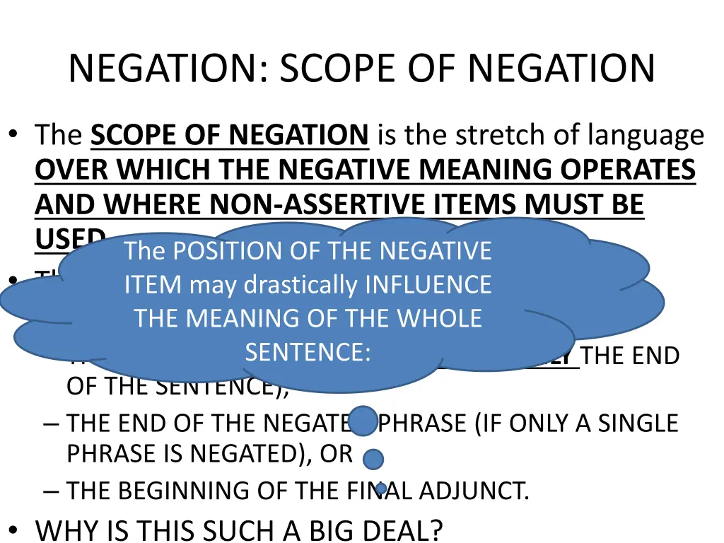 negation scope of negation
