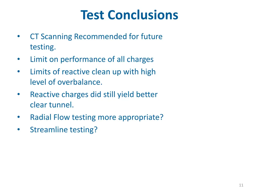 test conclusions