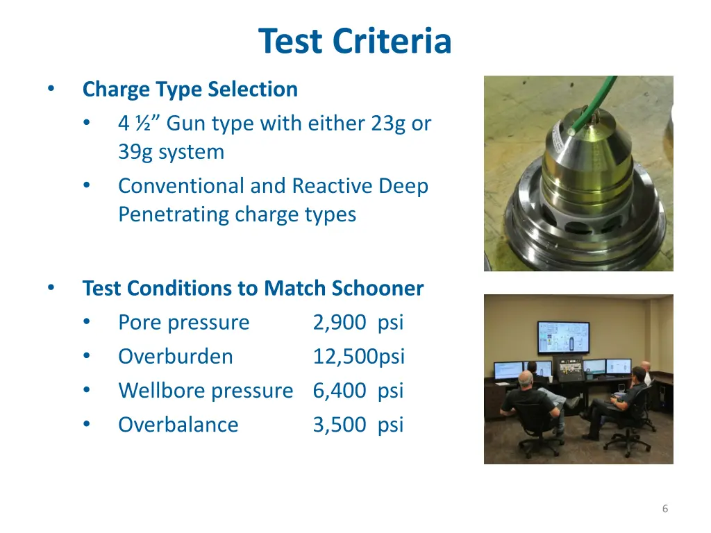 test criteria 1