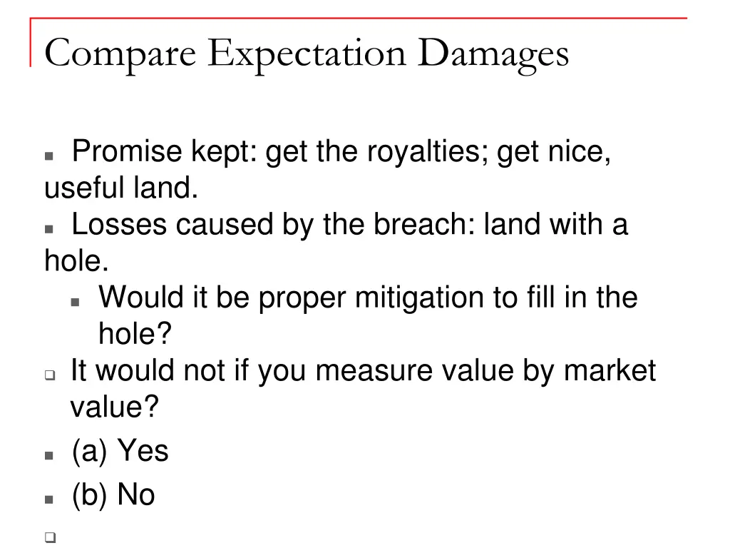 compare expectation damages