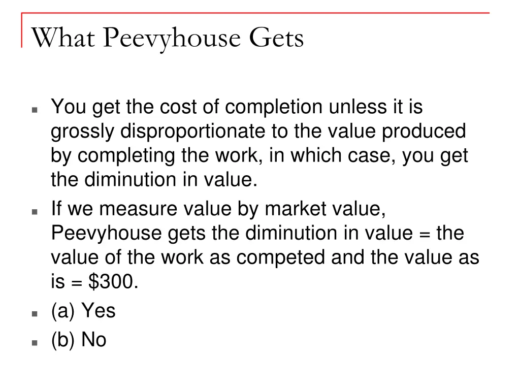 what peevyhouse gets