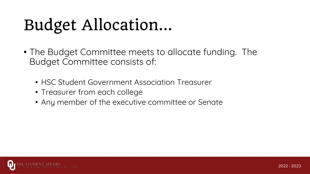 budget allocation