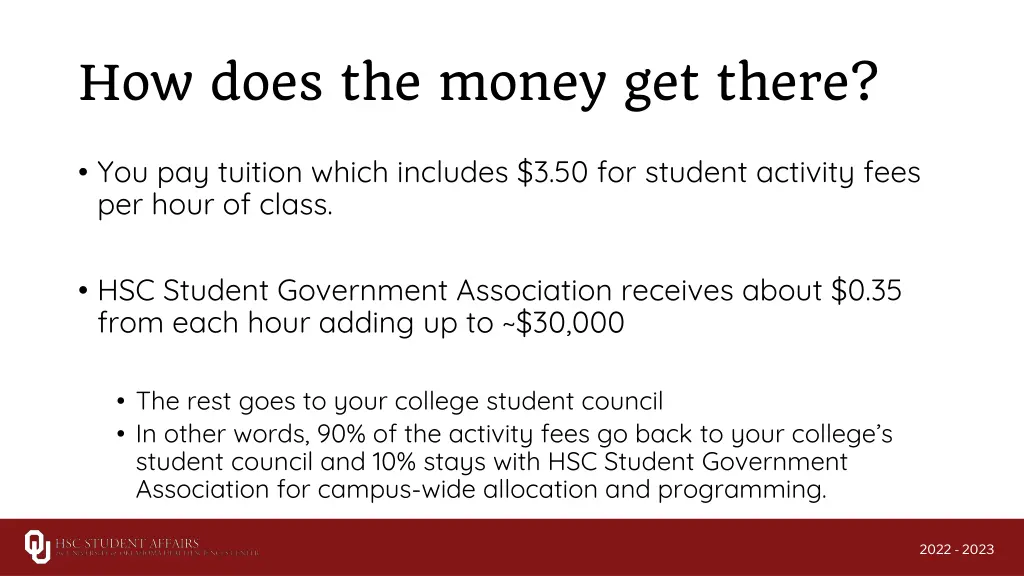 how does the money get there