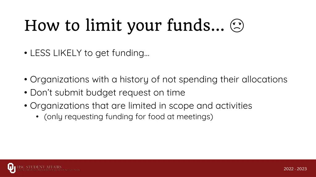 how to limit your funds