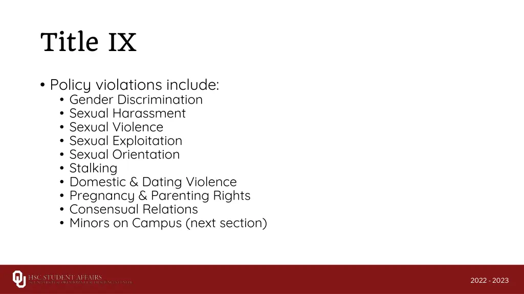 title ix 1
