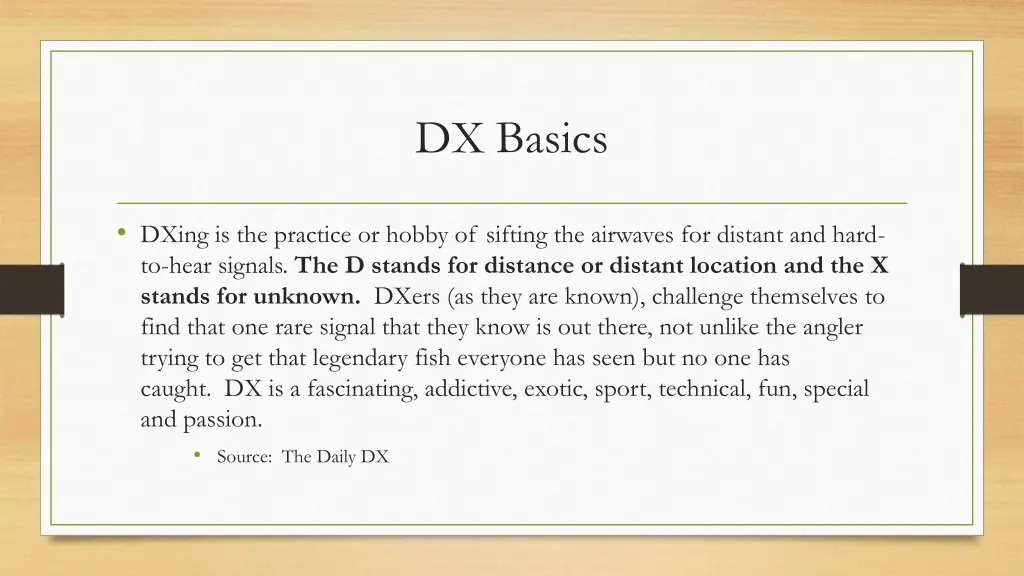 dx basics