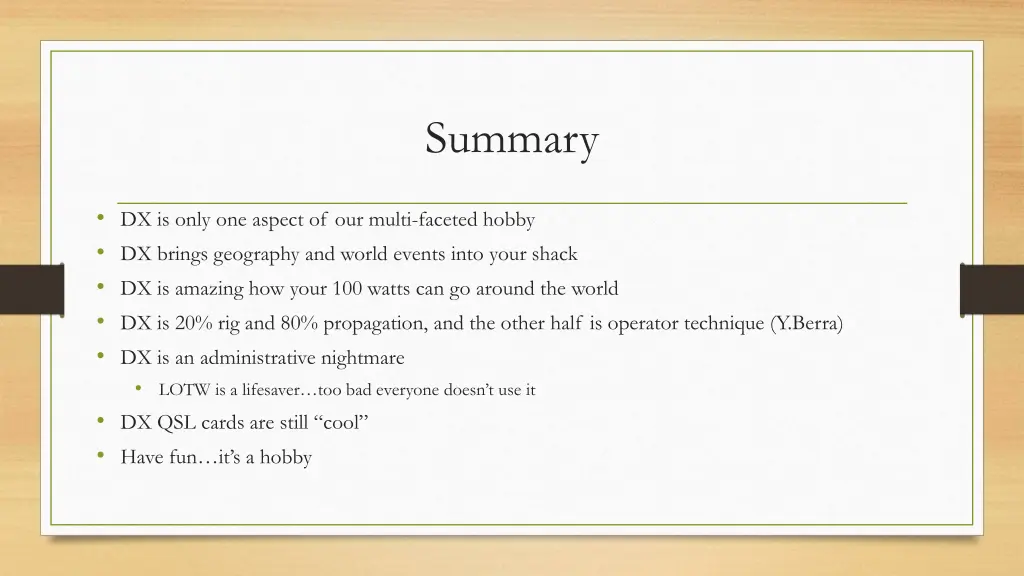 summary