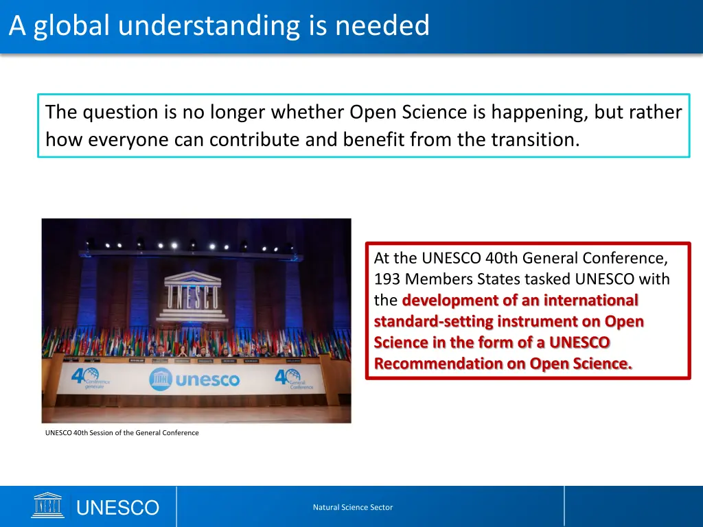 a global understanding is needed
