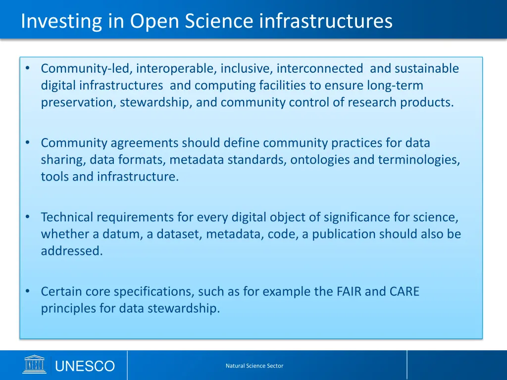 investing in open science infrastructures