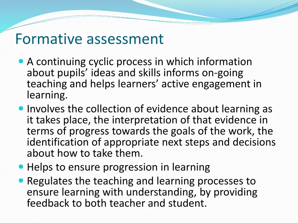 formative assessment