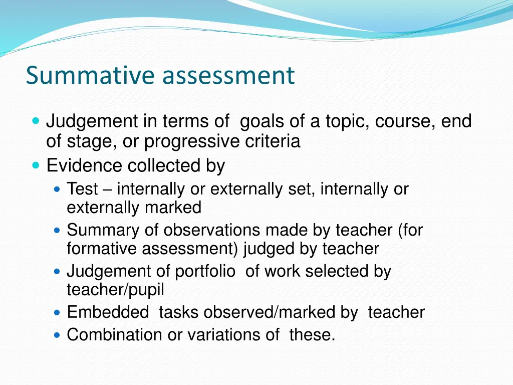 summative assessment